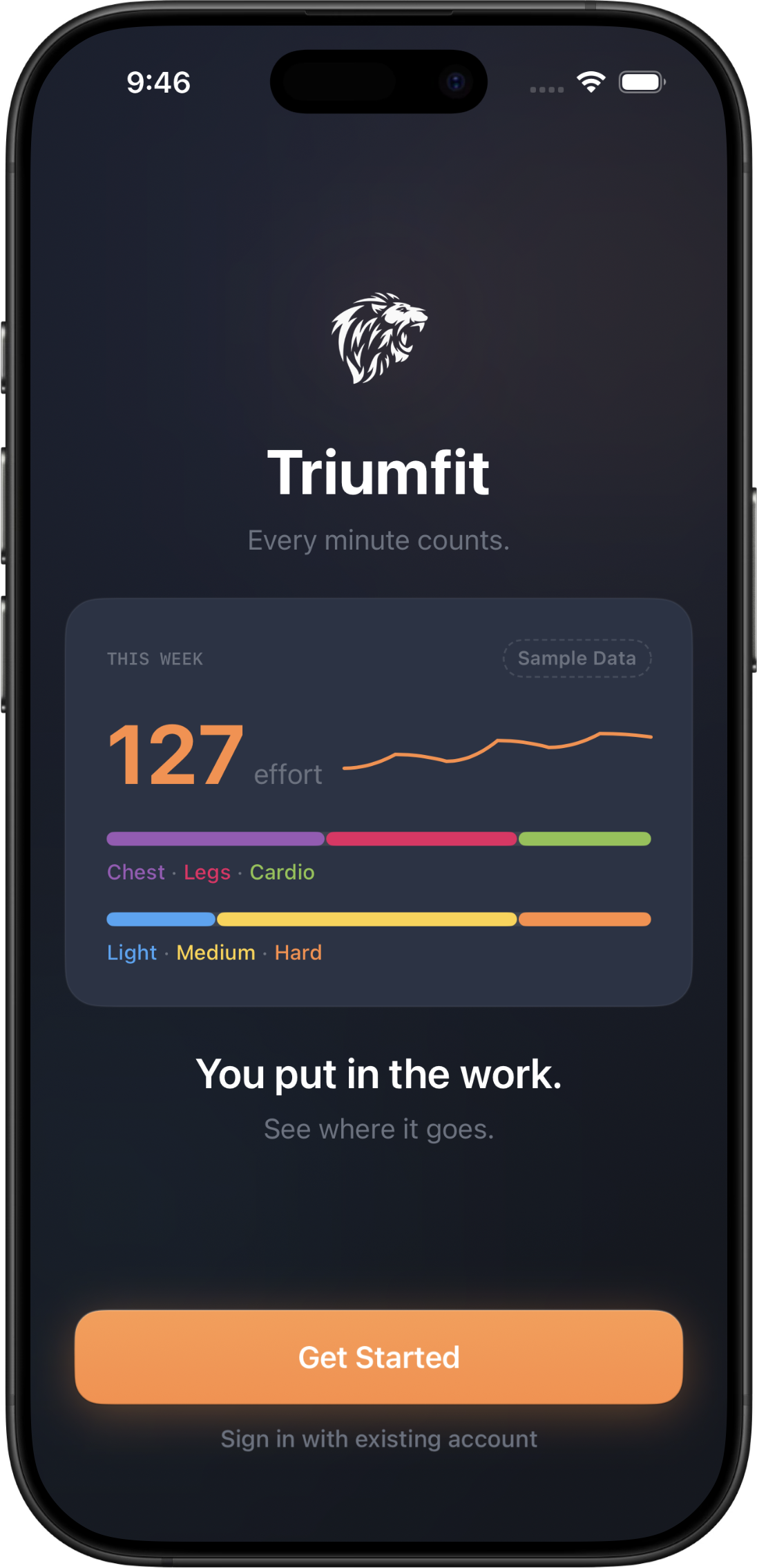 Marcus welcome screen — Every minute counts